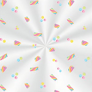 Saco Transparente Decorado - Marshmallow - 100 unidades - Cromus - Rizzo