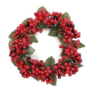 Mini Guirlanda Frutas 6cm - Vermelho  - 1 unidade - Cromus - Rizzo