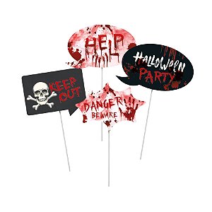 Plaquinhas Divertidas - Help Halloween - 8 unidades - Cromus - Rizzo