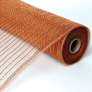 Tela Decorativa - Marrom/Bronze - 50x900cm  - 1 unidade - Cromus - Rizzo