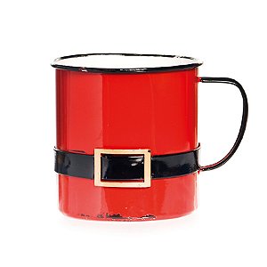 Caneca Noel de Natal - Vermelho/Preto - 15cm - 1 unidade - Cromus - Rizzo