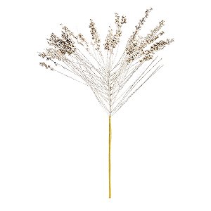 Galho Frutas Glitter  - Champanhe - 54cm - 1 unidade - Cromus - Rizzo