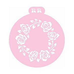 Stencil Redondo Rosas - Ref.3034 - 1 unidade - RR Cortadores - Rizzo