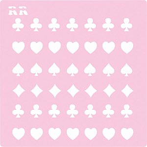 Stencil Naipe de Cartas - Ref. 4074 - 1 unidade - RR Cortadores - Rizzo