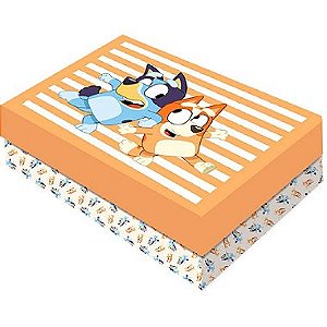 Caixa para Presente Retangular M - Bluey - 1 unidade - Festcolor - Rizzo