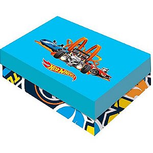 Caixa para Presente Retangular G - Hot Wheels - 1 unidade - Festcolor - Rizzo