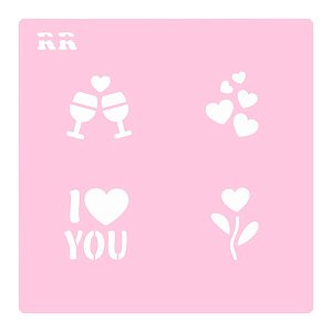 Stencil Amor 1 - Ref. 4069 - 1 unidade - RR Cortadores - Rizzo
