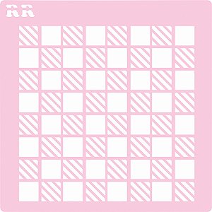 Stencil Xadrez 1 - Ref. 4062 - 1 unidade - RR Cortadores - Rizzo