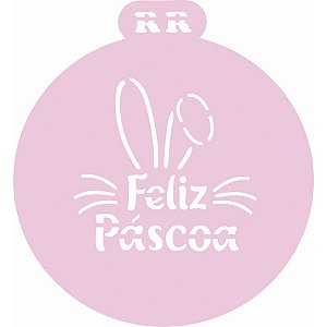Stencil Feliz Páscoa - Ref. 4048 - 1 unidade - RR CORTADORES - Rizzo