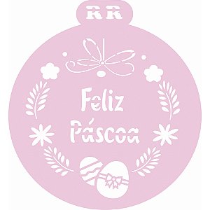 Stencil Feliz Páscoa - Ref. 3019 - 1 unidade - RR CORTADORES - Rizzo