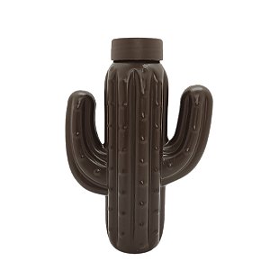 Copo com Tampa e Canudo - Cacto Marrom 250ml  - 1 unidade - Rizzo