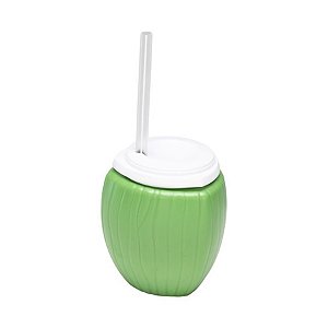 Copo com Tampa e Canudo - Coco Verde 450ml - 1 unidade - Rizzo