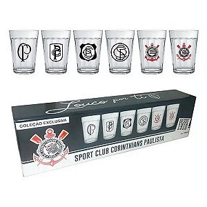 Copo Americano - 190ml - Corinthians - 6 Copos - Rizzo