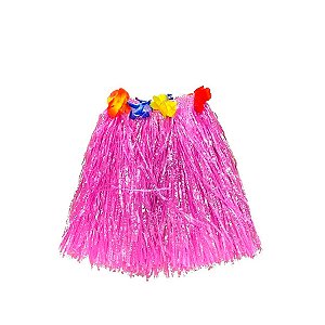 Saia Havaiana - Adereço de Carnaval  - Rosa - 60cm -  ref:NYR 6953 - 01 unidade - Rizzo