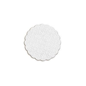 Fundo Rendado Redondo Branco 7cm (761100)- 100 unidades - Cromus - Rizzo Embalagens