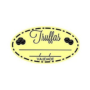 Etiqueta Adesiva Truffas Amarela com 100 un. Rizzo