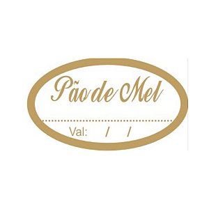 Etiqueta Adesiva Pão de Mel com 100 unidades