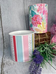 Tiras Decorativas Listras Pink Ouro Azul e Poá G com 5un. Rizzo Confeitaria
