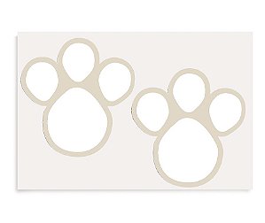 Cartela Adesiva Pegadas Brancas GG - 04 unidades - Cromus Páscoa - Rizzo