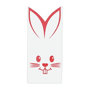 Saquinho de Papel Coelho Branco e Vermelho - 10 unidades - Decora Doces - Rizzo