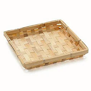 Suporte para Doces Bandeja de Palha 26x26x3 - 01 unidade - Cromus