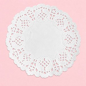 Toalha Rendada de Papel Redondo - 12,5cm - 50 unidades - Rizzo