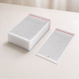 Saco Adesivado com Furo - 14x14cm - 100 unidades - Rizzo