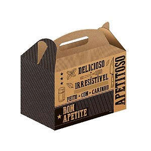 Caixa para Kit Lanches Kraft - 50 unidades - Food Service Festcolor - Rizzo Embalagens