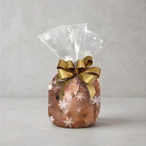 Saco Transparente para Panetone - 25x35cm - Snow Flake - 50 unidades - Rizzo