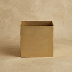 Cachepot Quadrado para Arranjos e Presentes - Ouro - 15x15x15cm - 1 unidade - Rizzo