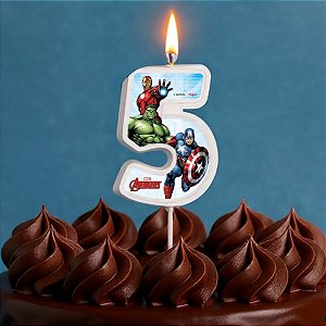 Vela Pick - Vingadores Nº5 - 13cm - 1 unidade - Disney Original - Rizzo