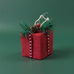 Enfeite de Pendurar de Natal - Caixa de Presente - Vermelho - 7x7cm - 1 unidade - Rizzo