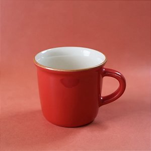 Caneca de Porcelana - Vermelho - 70ml - 1 unidade - Rizzo