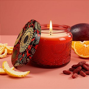Vela Aromática de Luxo - Laranja Tarocco e Goji Berry - 90g - 1 unidade - Rizzo
