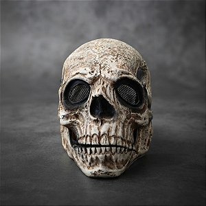 Máscara de Halloween - Crânio Envelhecido - 17x15x22cm - 1 unidade - Cromus - Rizzo