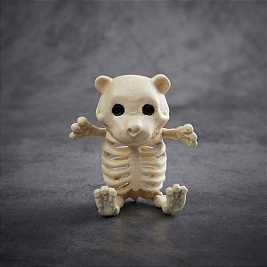 Enfeite Decorativo de Halloween - Esqueleto Ursinho - 12x13x7cm - 1 unidade - Cromus - Rizzo