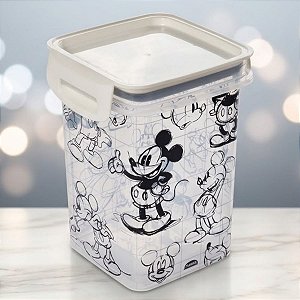 Pote de Plástico Hermético - Mickey Mouse - 830ml - 14x10cm - Disney Original - 1 unidade - Plasútil - Rizzo