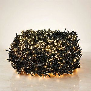 Cordão de LED Luz Branca Quente com Fio Verde 2000 Leds - 80m Bivolt - 1 unidade - Cromus - Rizzo