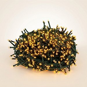 Cordão de LED Luz Âmbar com Fio Verde 1000 Leds - 20m Bivolt - 1 unidade - Cromus - Rizzo