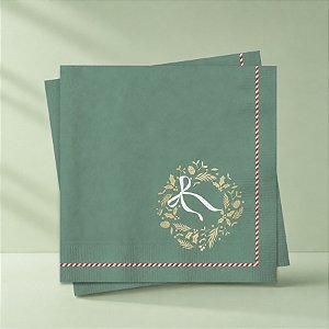 Guardanapo De Papel Natalino - Essência Verde - 32,5x32,5cm - 20 unidades - Cromus - Rizzo