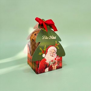 Caixa para Panetone 100g - Arvore Magia Infinita - 9x9x17cm - 10 unidades - Cromus - Rizzo