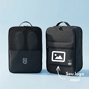 Bolsa Organizadora para Calçados Oxford Personalize com Logo  - Preto - 23x14x30cm - 1 unidade - Rizzo