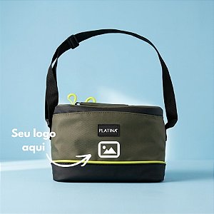 Bolsa Térmica com Alça 4L Personalize com Logo - Verde e Preto - 24x15x16cm - 1 unidade - Rizzo