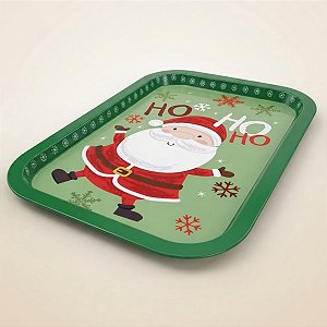 Bandeja de Metal Decorativa de Natal - Noel Ho Ho - 34x23x1,5cm - 1 unidade - Rizzo
