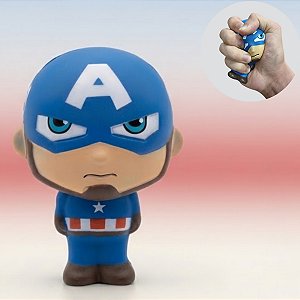 Brinquedo Squish Borracha - Capitão América - Marvel - 6x9x5cm - 1 unidade - Disney Original - Rizzo