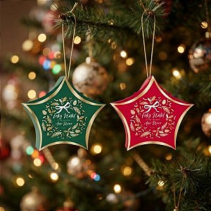 Caixa para Lembrancinha - Estrela Essência Compose - 14x11,5x3,5cm - 10 unidades - Cromus - Rizzo