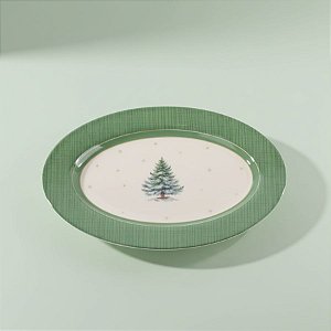 Prato de Natal com Pinheiro - Verde - 25cm - 1 unidade - Cromus - Rizzo