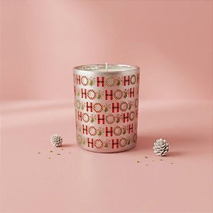 Porta Velas de Vidro de Natal - HoHoHo Colorido - 170ml - 1 unidade - Cromus - Rizzo