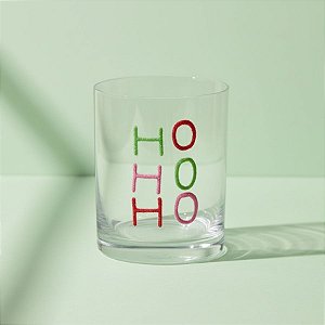 Copo de Vidro de Natal - HoHoHo - Colorido - 360ml - 1 unidade - Cromus - Rizzo