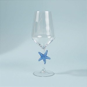 Taça de Vidro - Estrela do Mar - Azul - 595ml - 1 unidade - Cromus - Rizzo